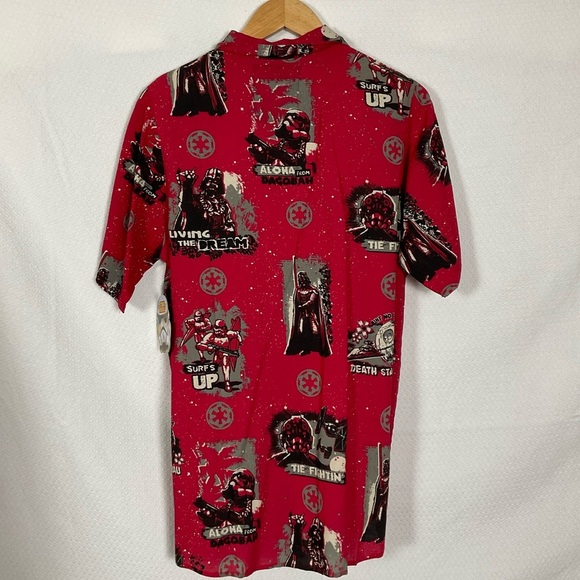WeLoveFine x Star Wars Dark Side Aloha Button Up Style Hawaiian Shirt Small New - Picture 4 of 6
